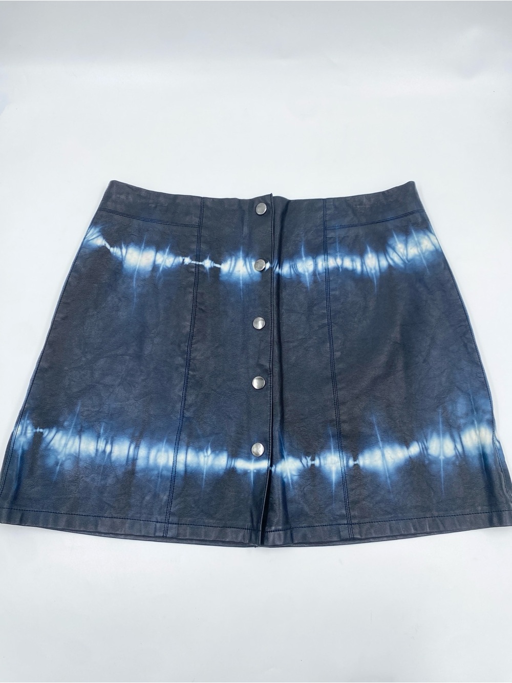 Zara Vegan Leather Tie Dye Skirt L EUC